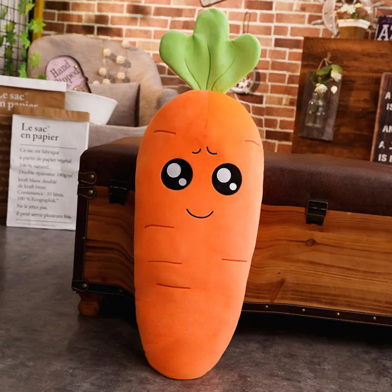 Kawaii Carrot Plush – 5 Mood Expressions (Large & Huggable)
